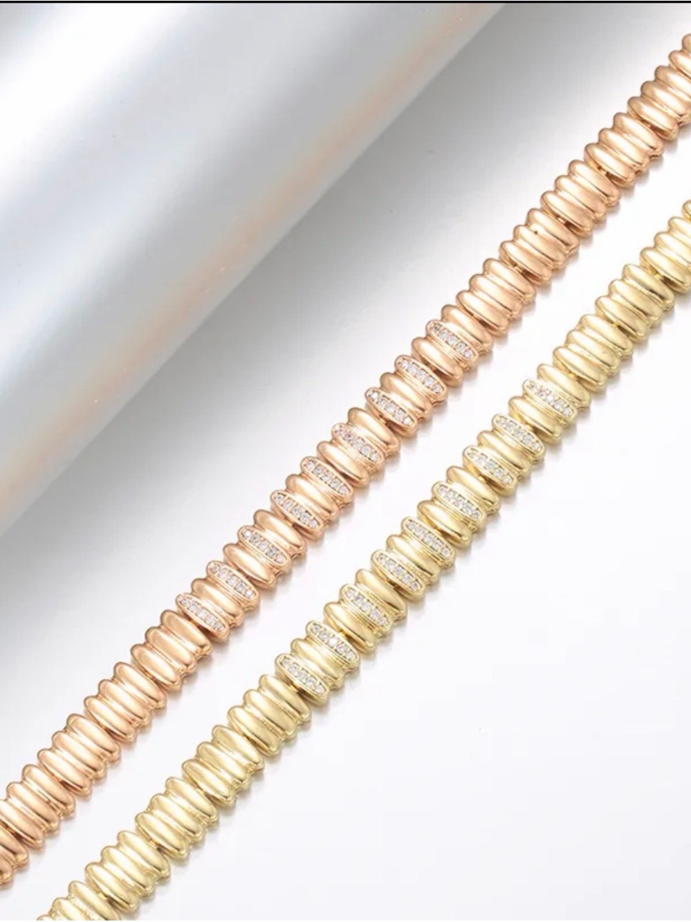 Link Bracelet with Pavé Accents NWT Gold Plated